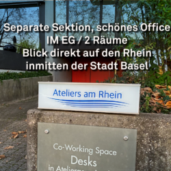 Atelier/Büro an Rheinpromenade in Basel-City / EG 2.5-Zimmer